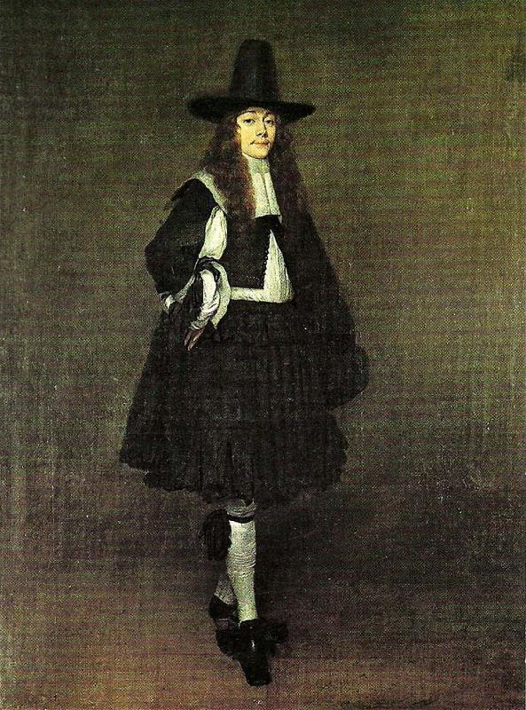 Gerard Ter Borch man in black, c oil painting image